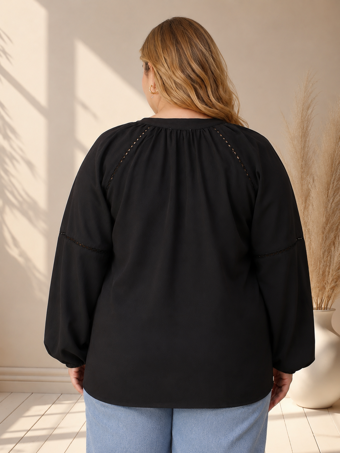 Plus Size Black Top