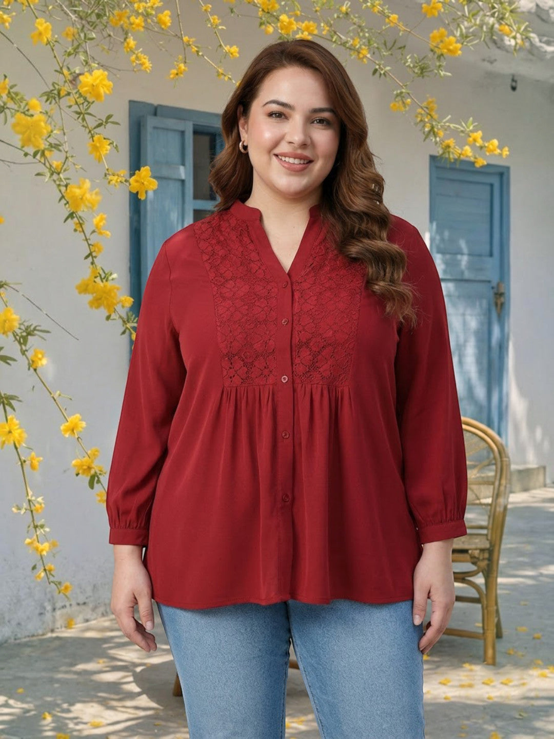 Plus Size Red Top
