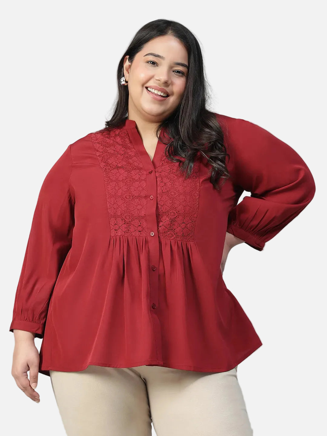 Plus Size Red Top