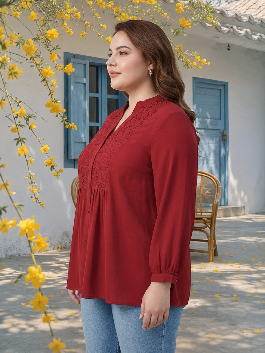 Plus Size Red Top