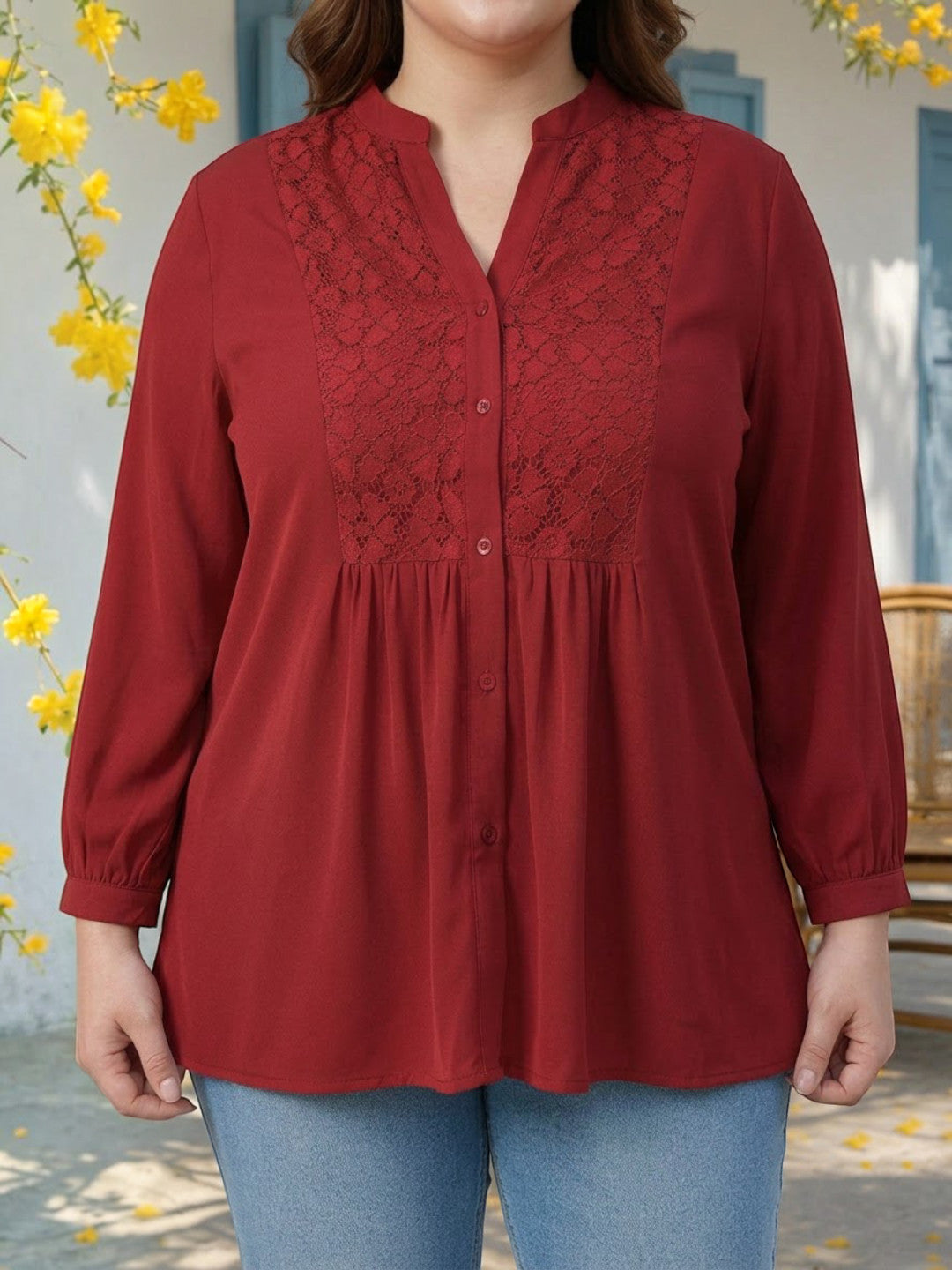 Plus Size Red Top