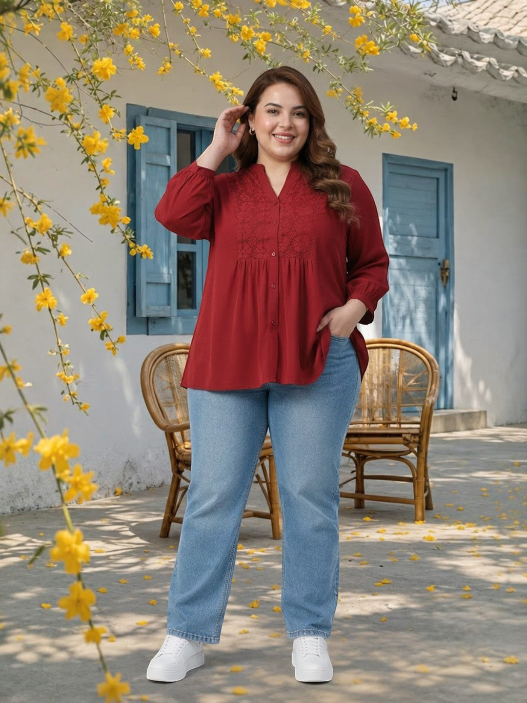 Plus Size Red Top