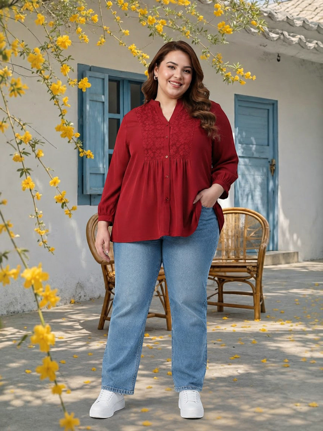 Plus Size Red Top