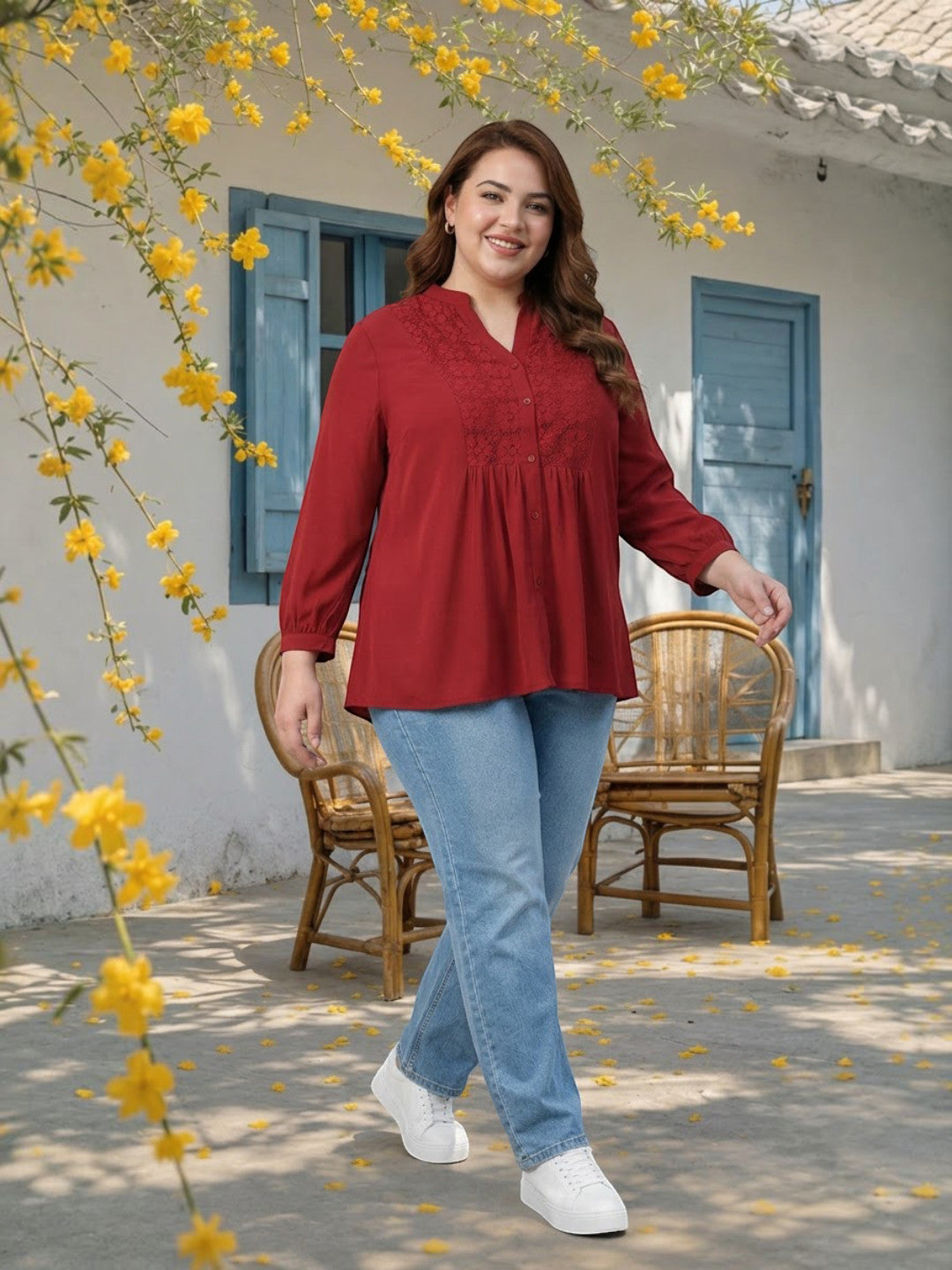 Plus Size Red Top