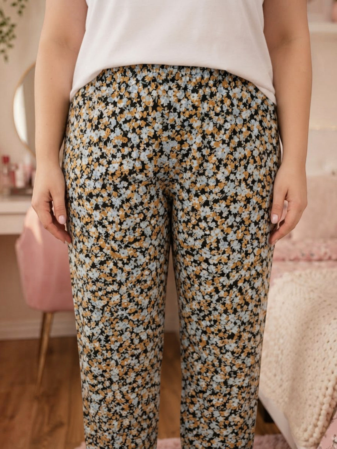 Women Plus Size Multicolor Floral Cotton Nightwear Pajama Oxolloxo