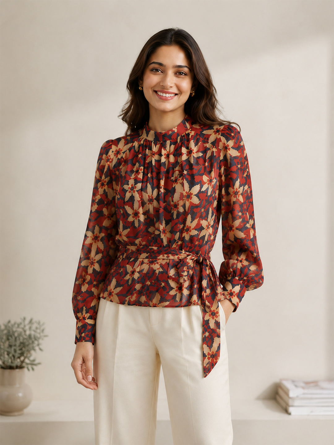 Multicolor Floral Print Top