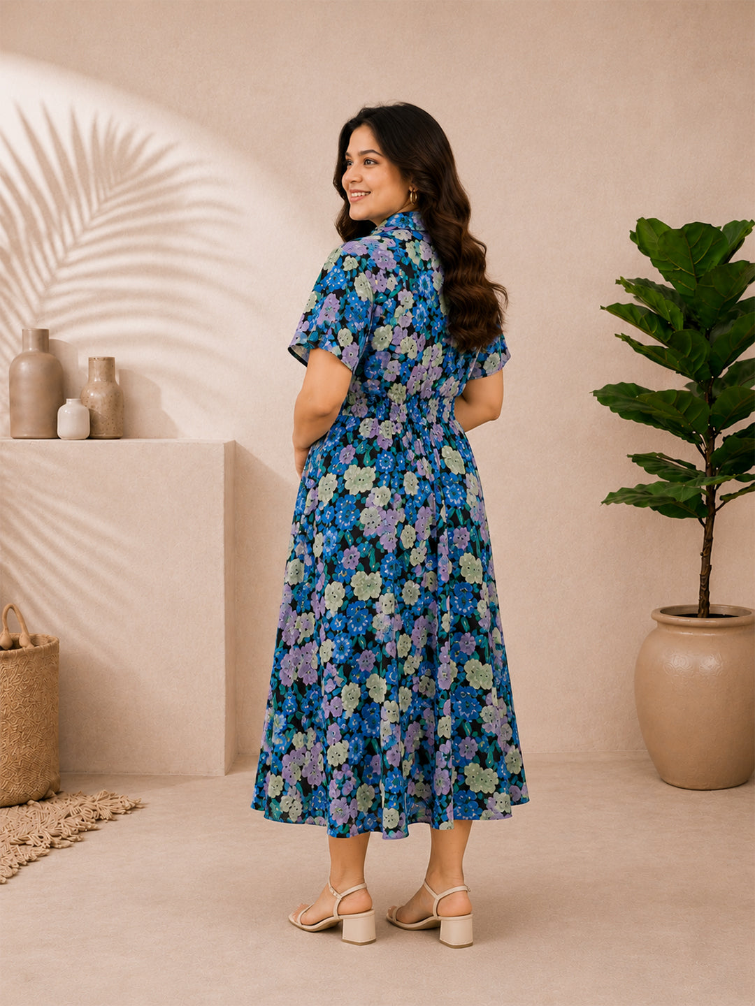 Floral Print Midi Dress