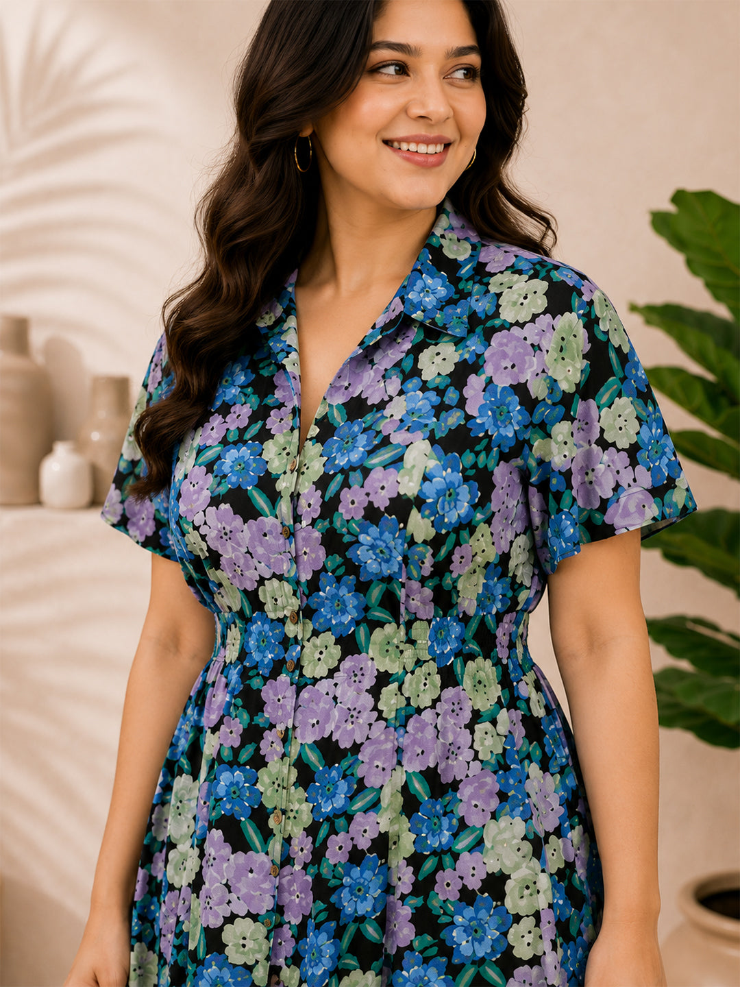 Floral Print Midi Dress