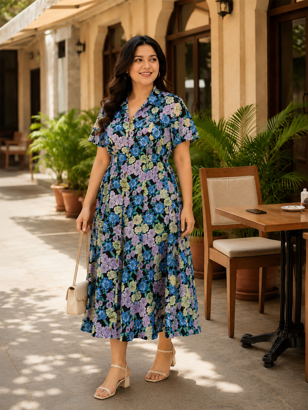 Floral Print Midi Dress