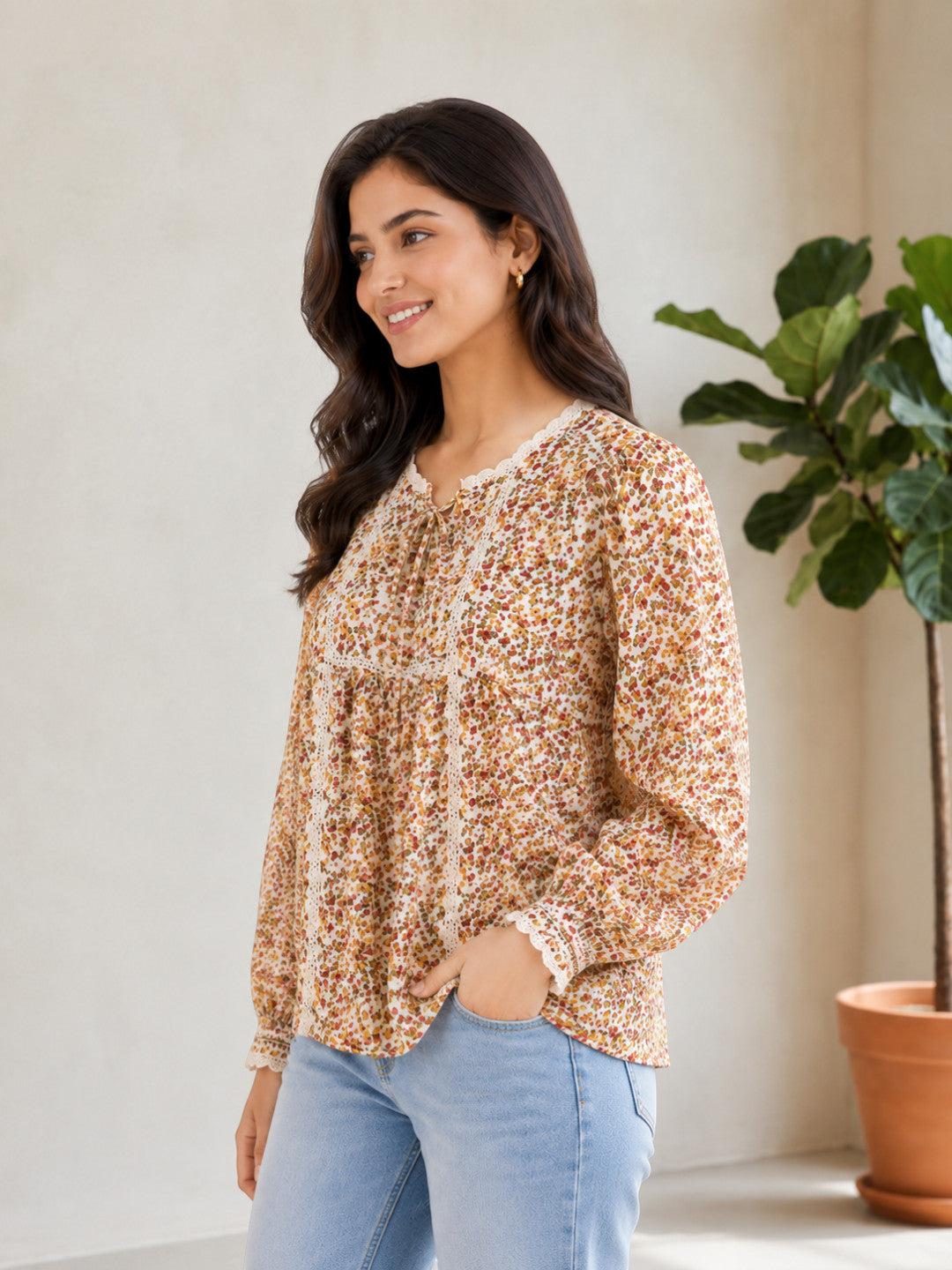 Women Multicolor Floral Top