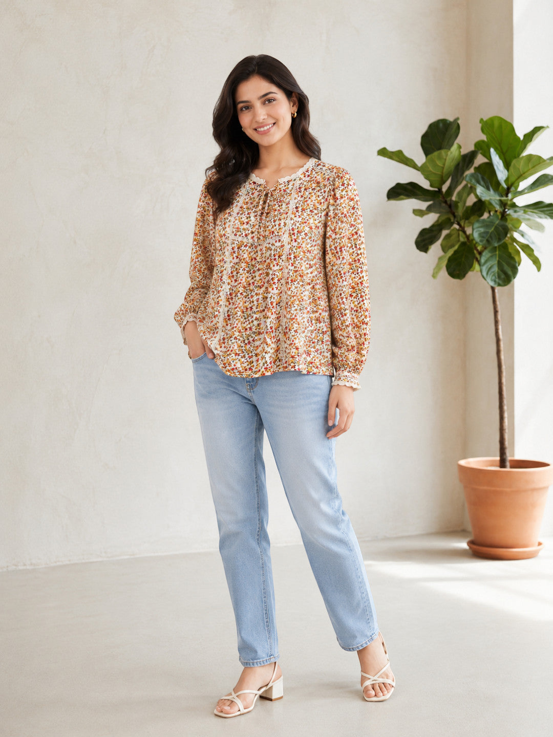 Women Multicolor Floral Top