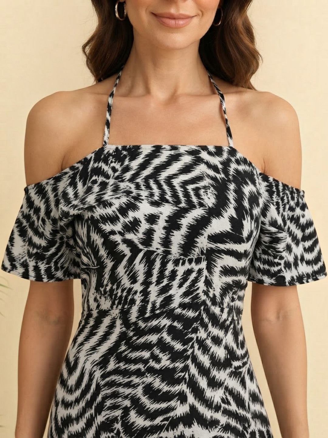 Women Multicolor Zebra Print Dress Oxolloxo