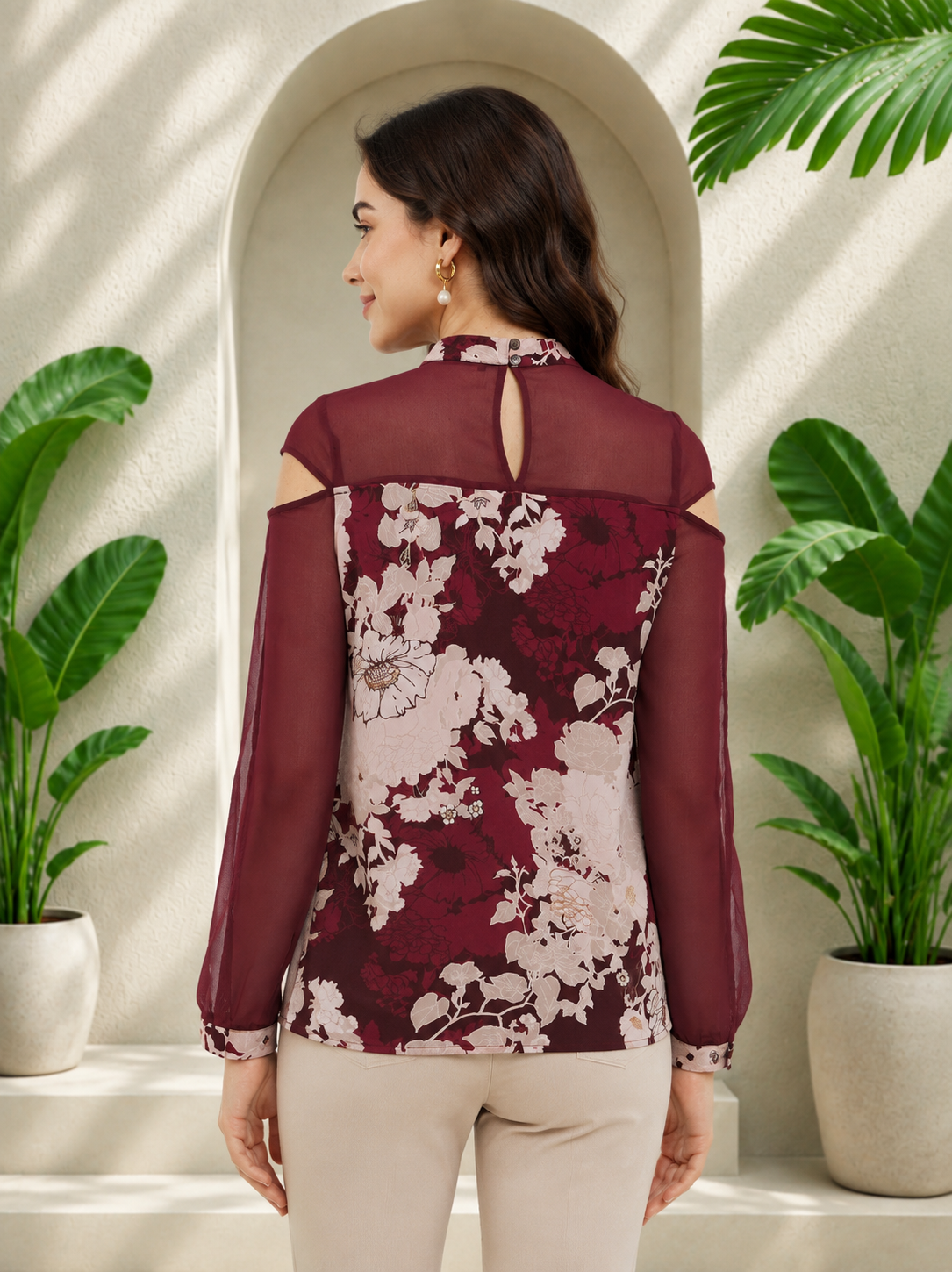 Women's Multicolor Floral Top