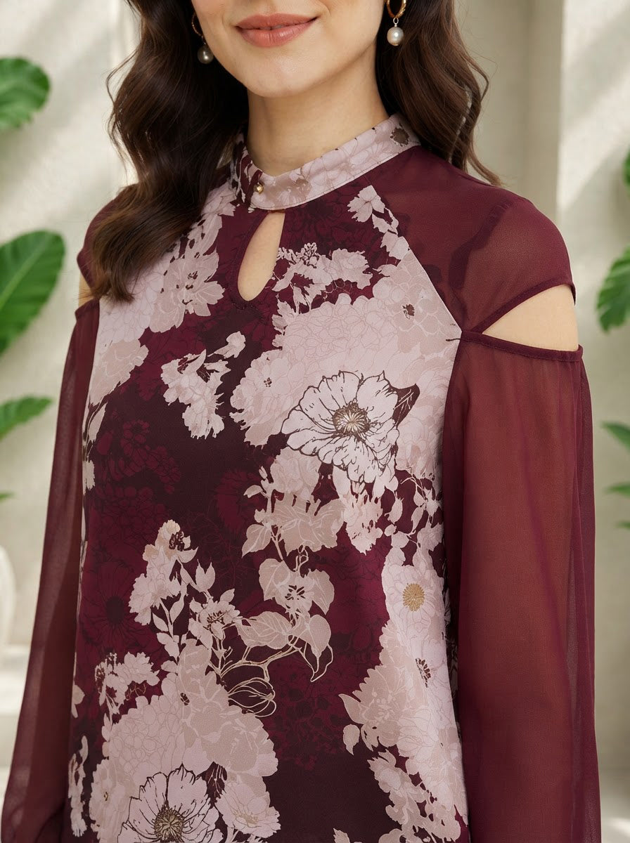 Women's Multicolor Floral Top