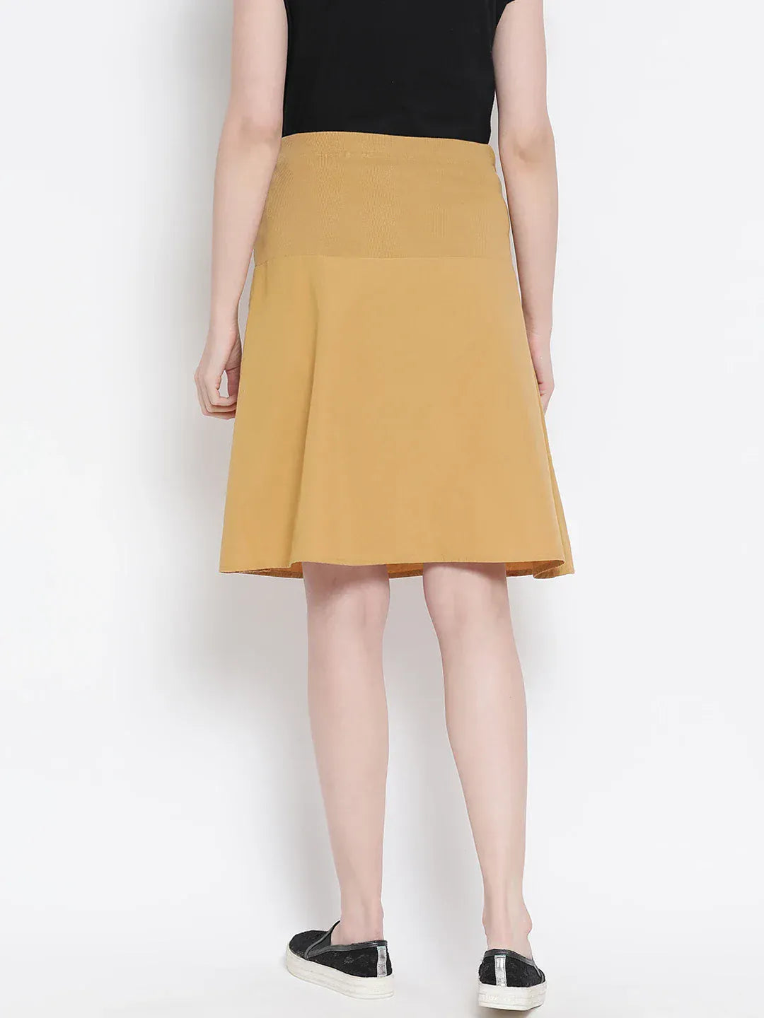 Women Mustard Maternity Skirt