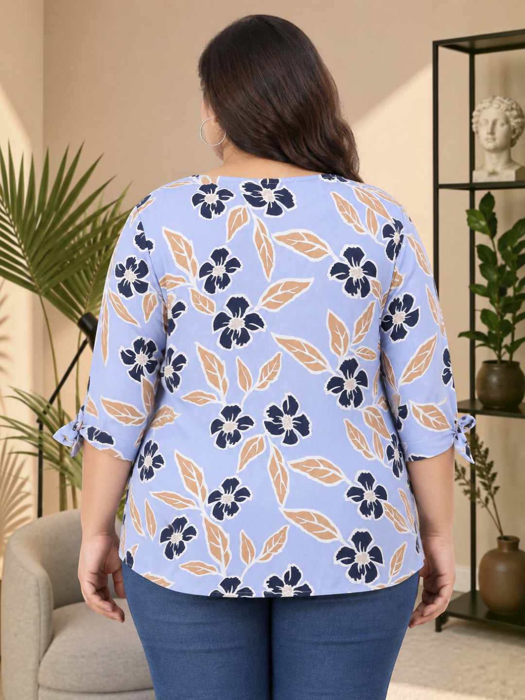 Plus Size Flowery Desert Top