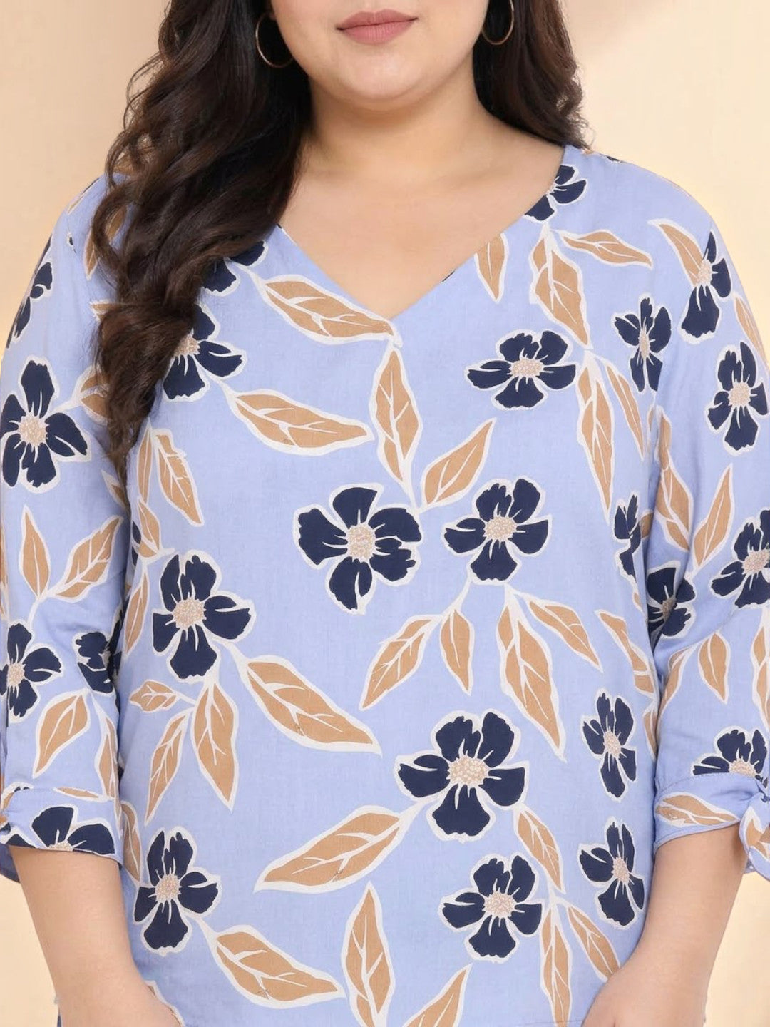 Plus Size Flowery Desert Top