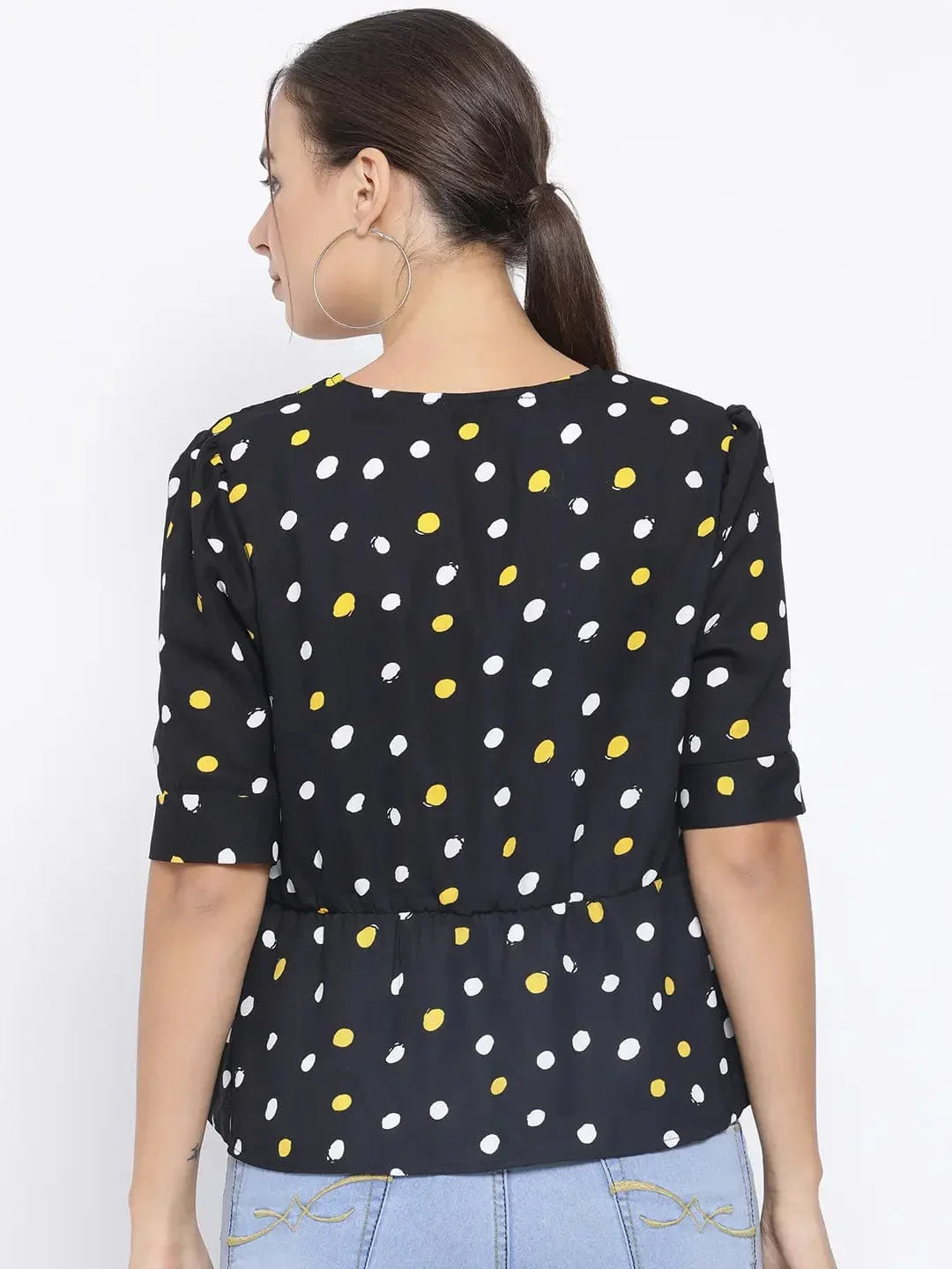 Sunshine Polka Button Womenâ€™S Top   oxolloxo