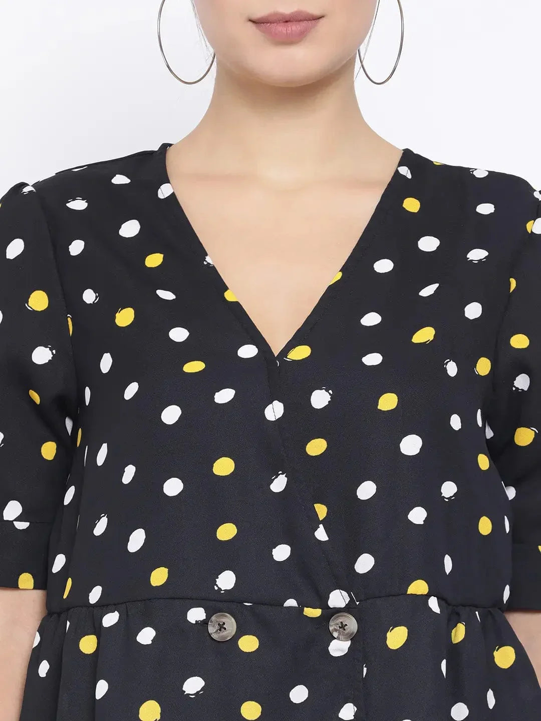 Sunshine Polka Button Womenâ€™S Top   oxolloxo