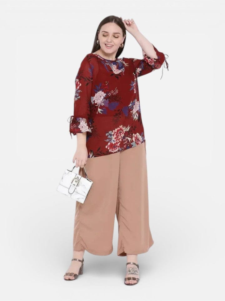 Plus Size Beige Pant