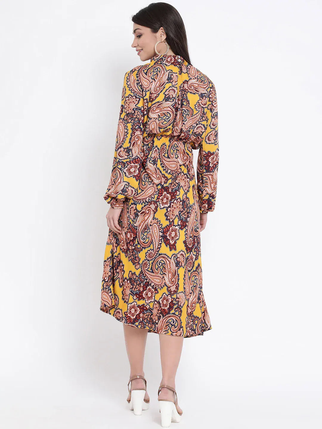 Women Multicolor Tropical Print Maternity Viscose Dress