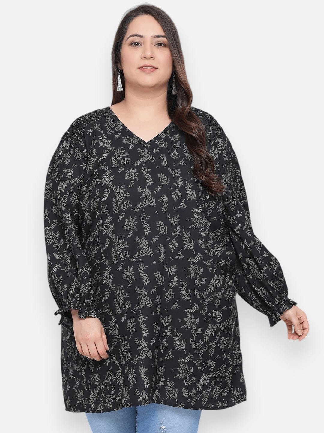 Plus Size Dark Green Tunic