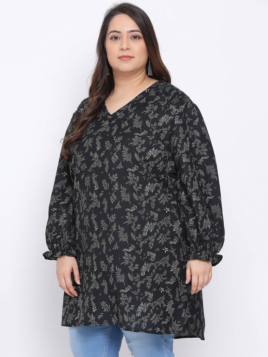Plus Size Dark Green Tunic