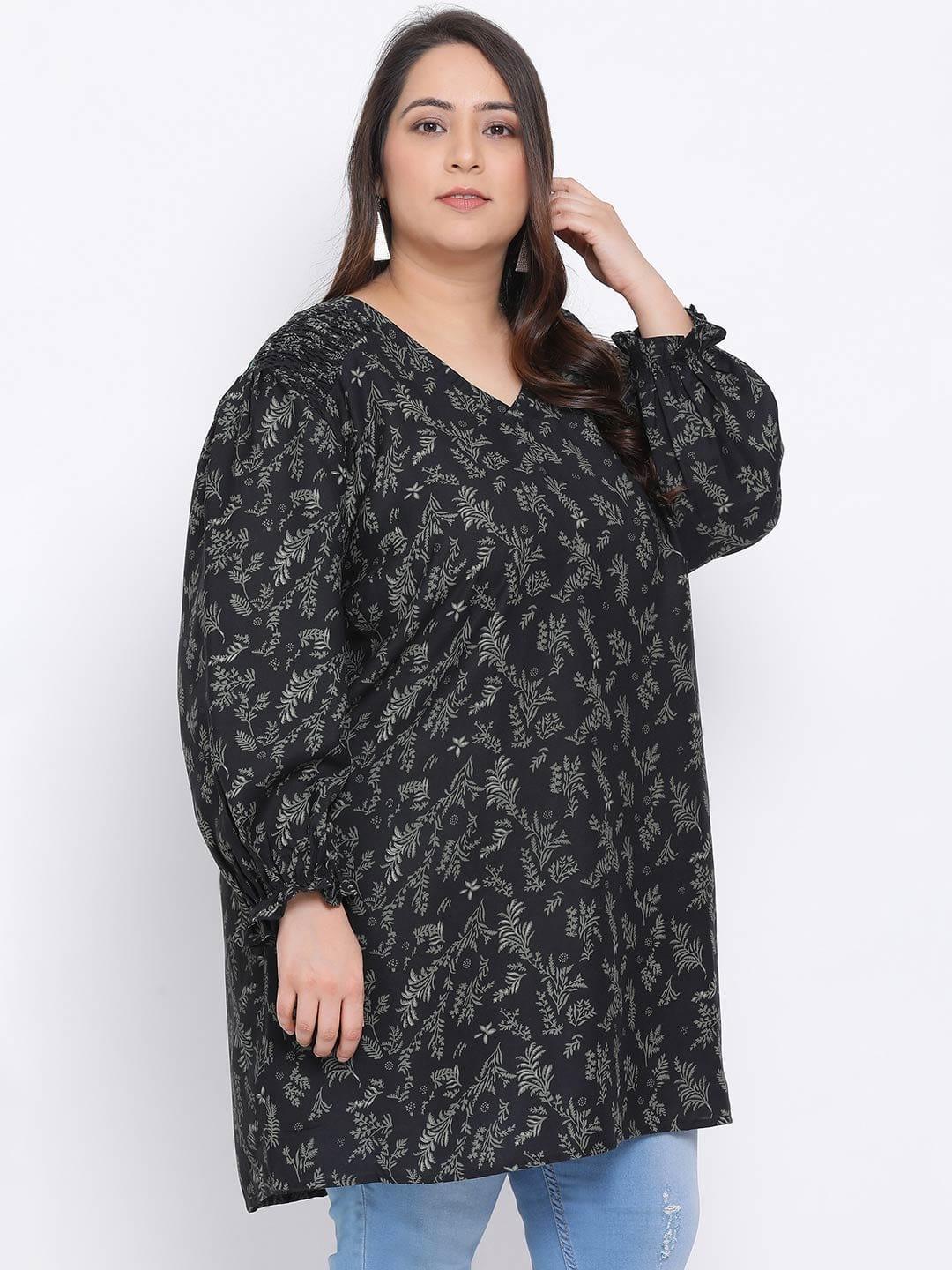 Plus Size Dark Green Tunic