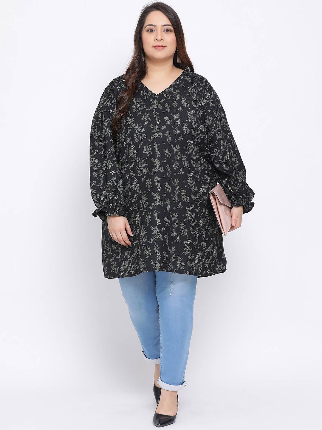 Plus Size Dark Green Tunic