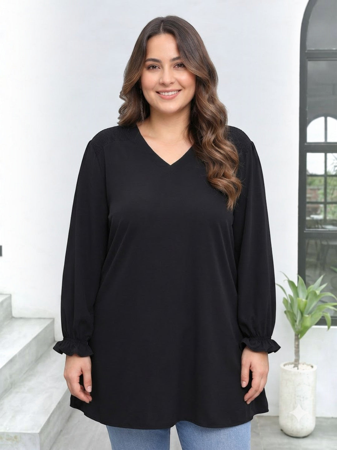 Plus Size Black Tunic