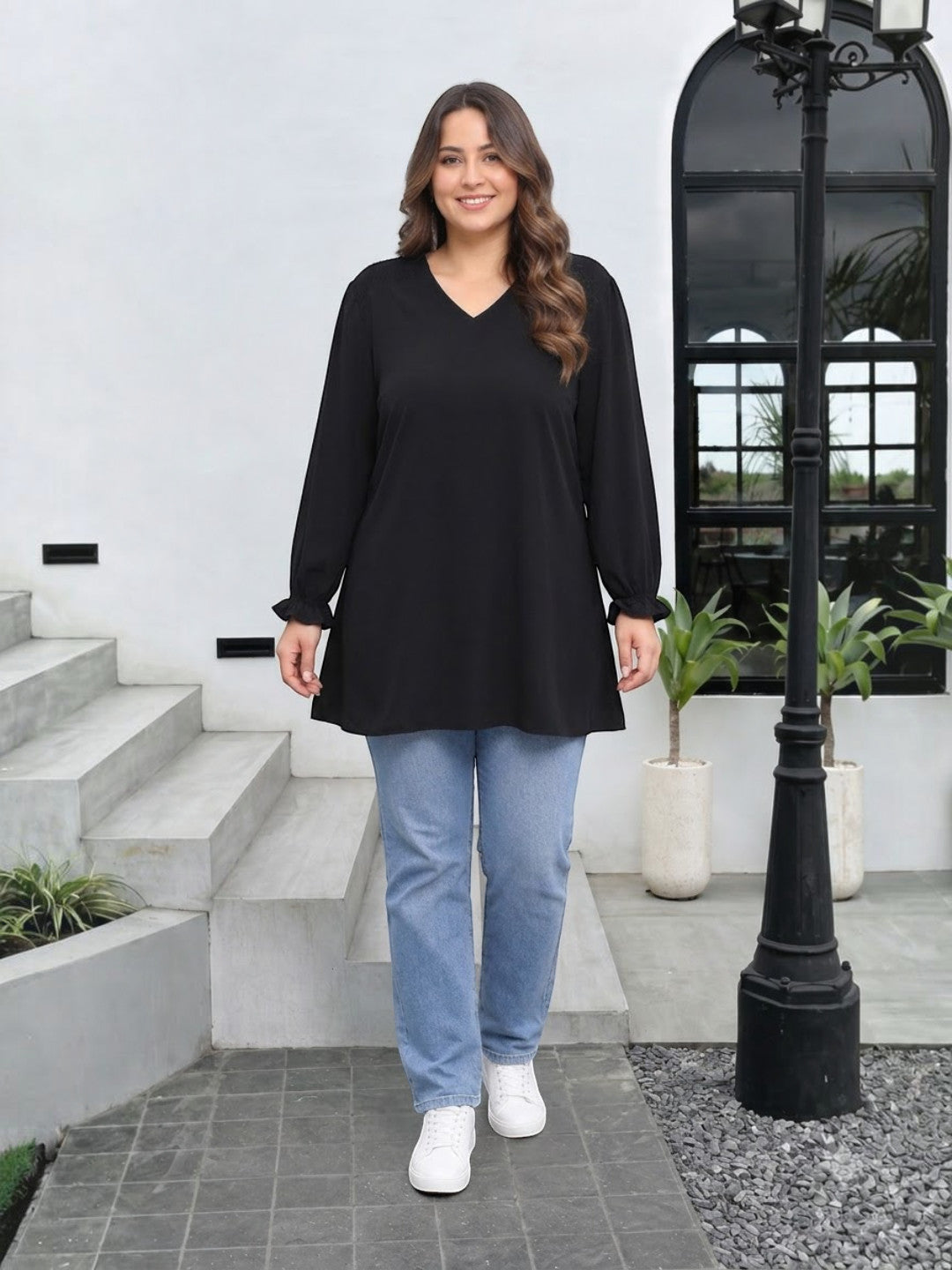Plus Size Black Tunic