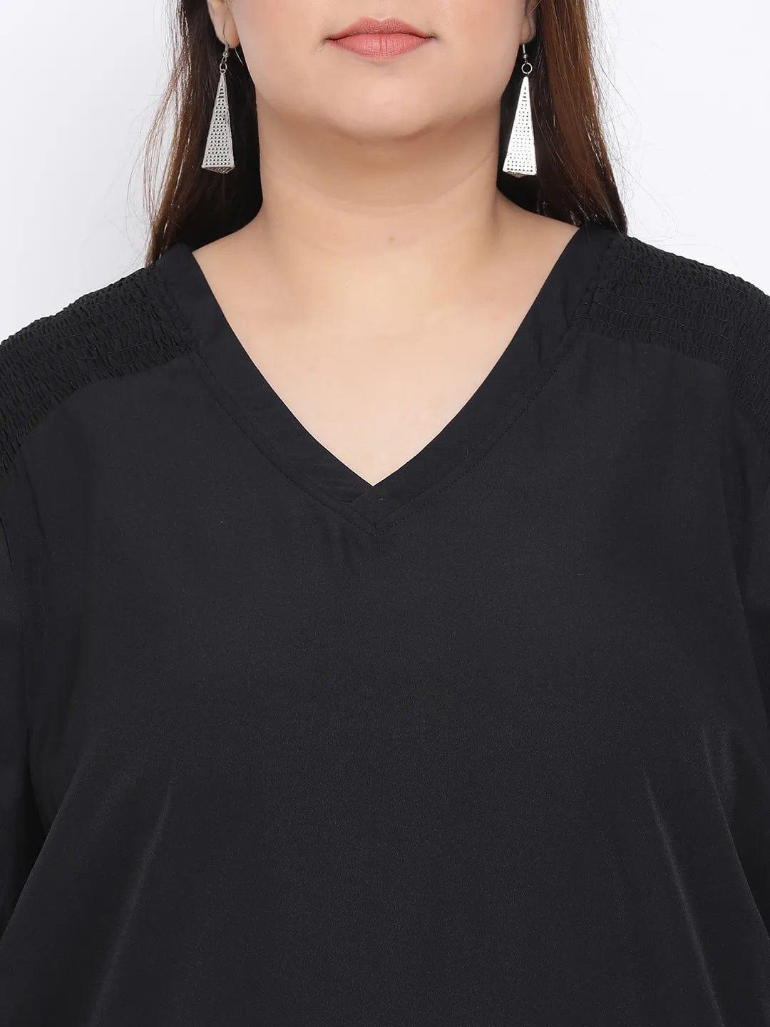 Black Amber Plus Size Women Tunic - oxolloxo