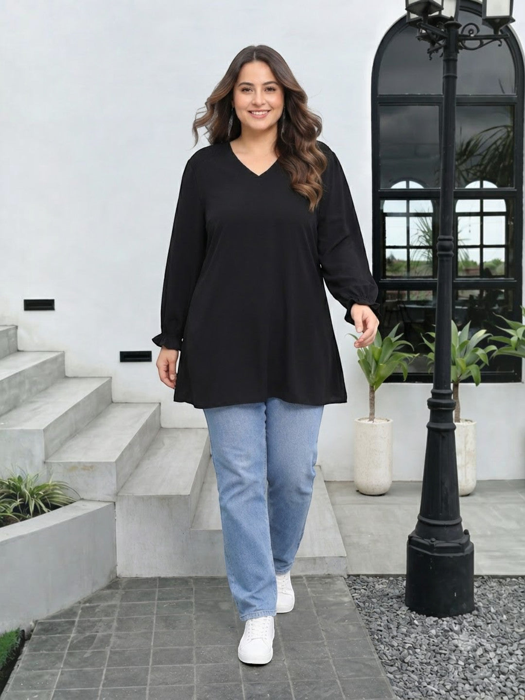 Plus Size Black Tunic