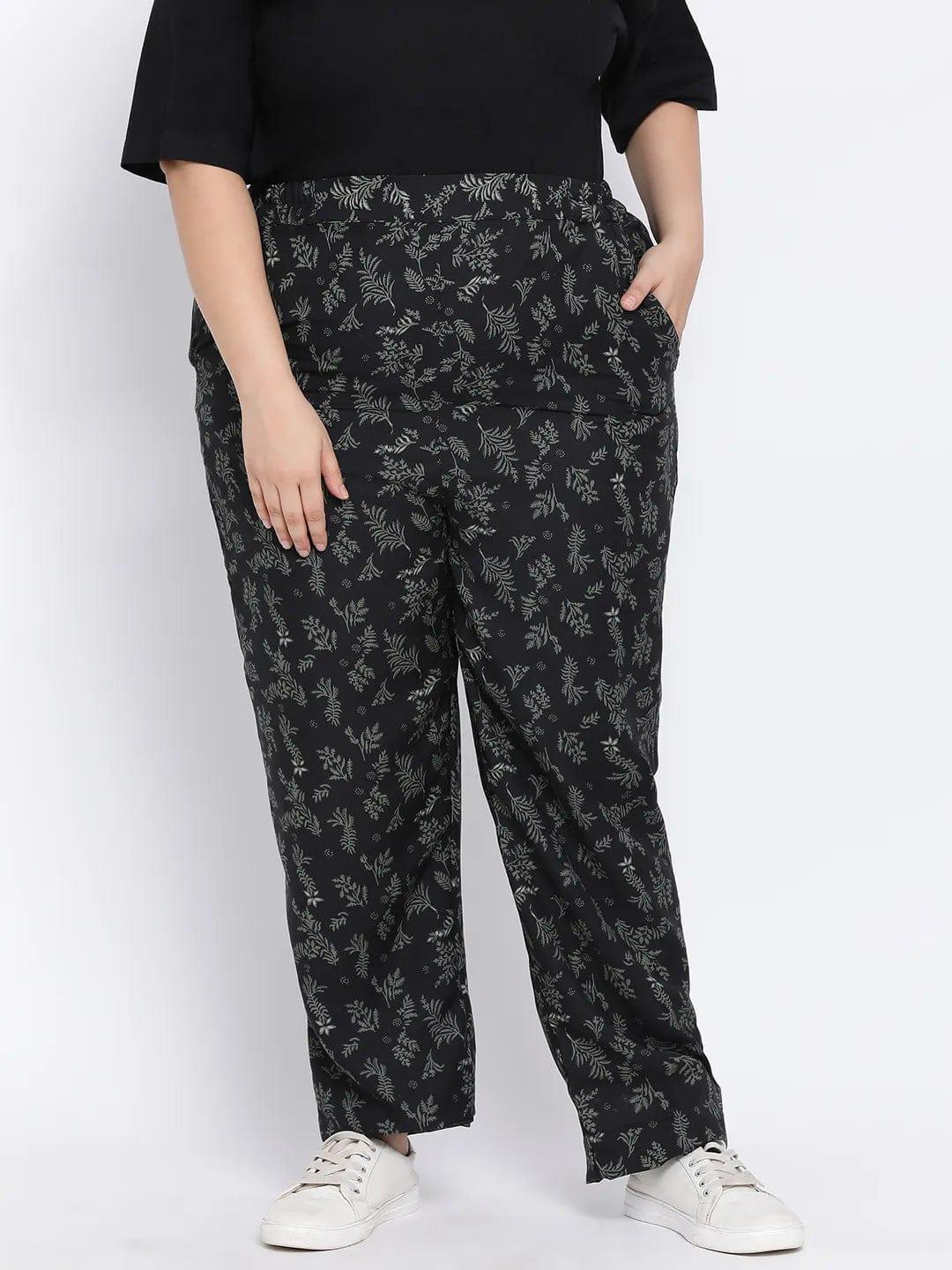 Floral Fire Plus Size Women Pant - oxolloxo