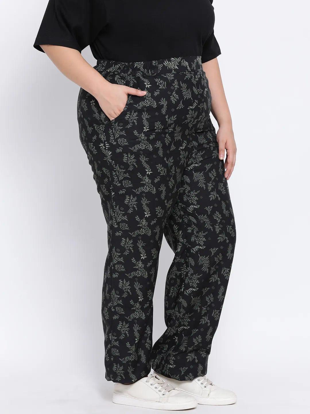 Floral Fire Plus Size Women Pant - oxolloxo