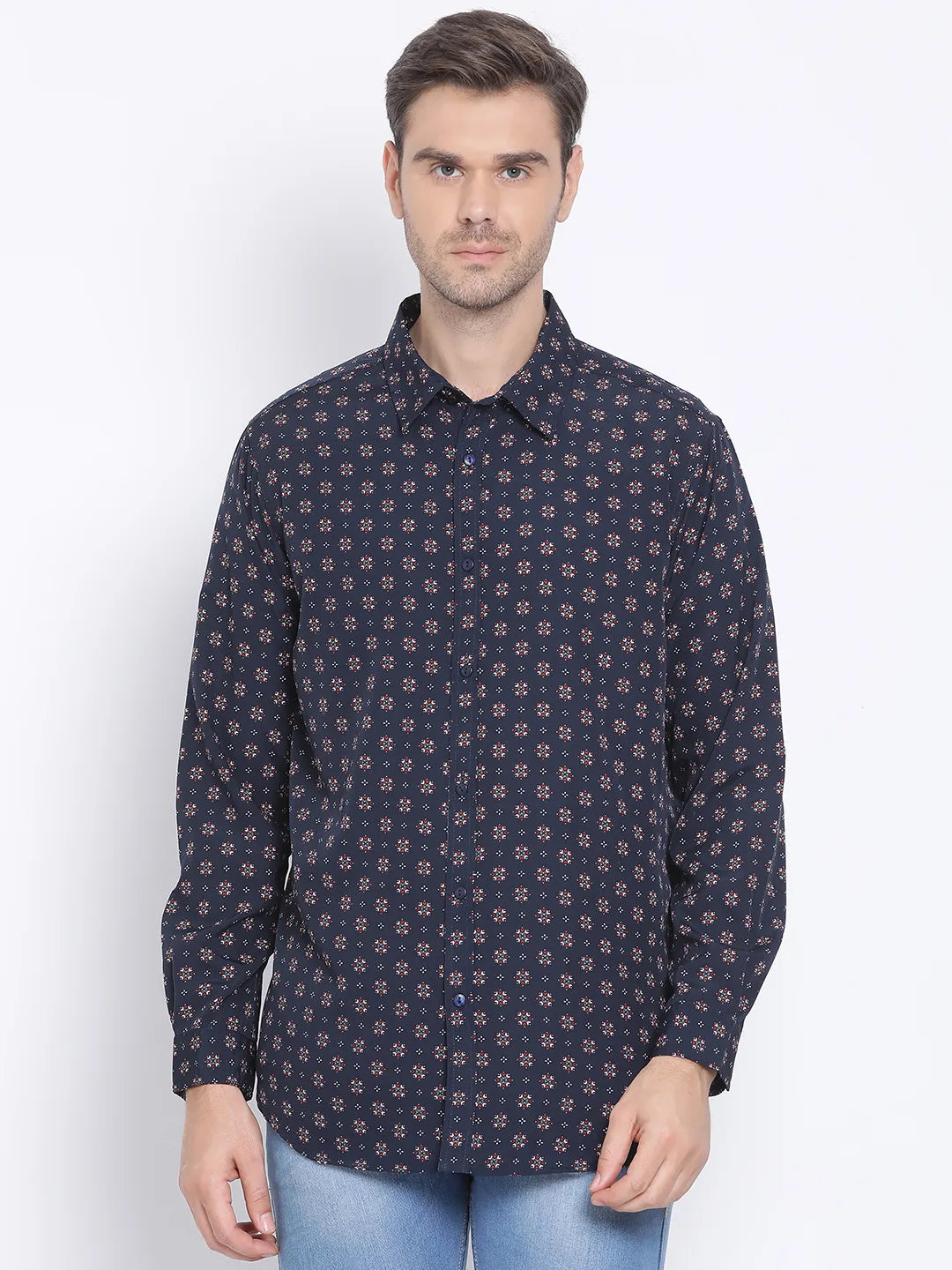 Navy Graphic Men Shirt