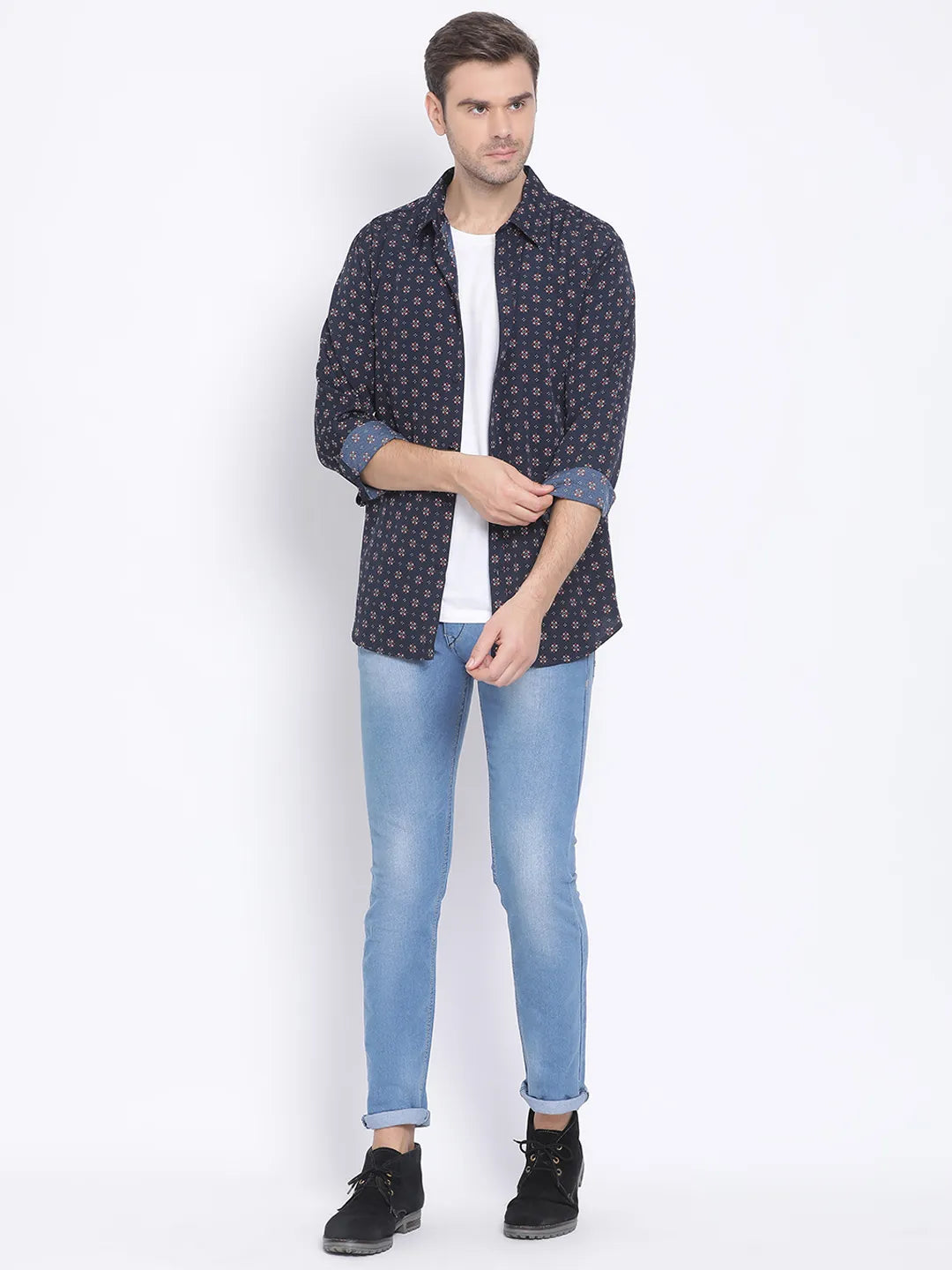 Navy Graphic Men Shirt