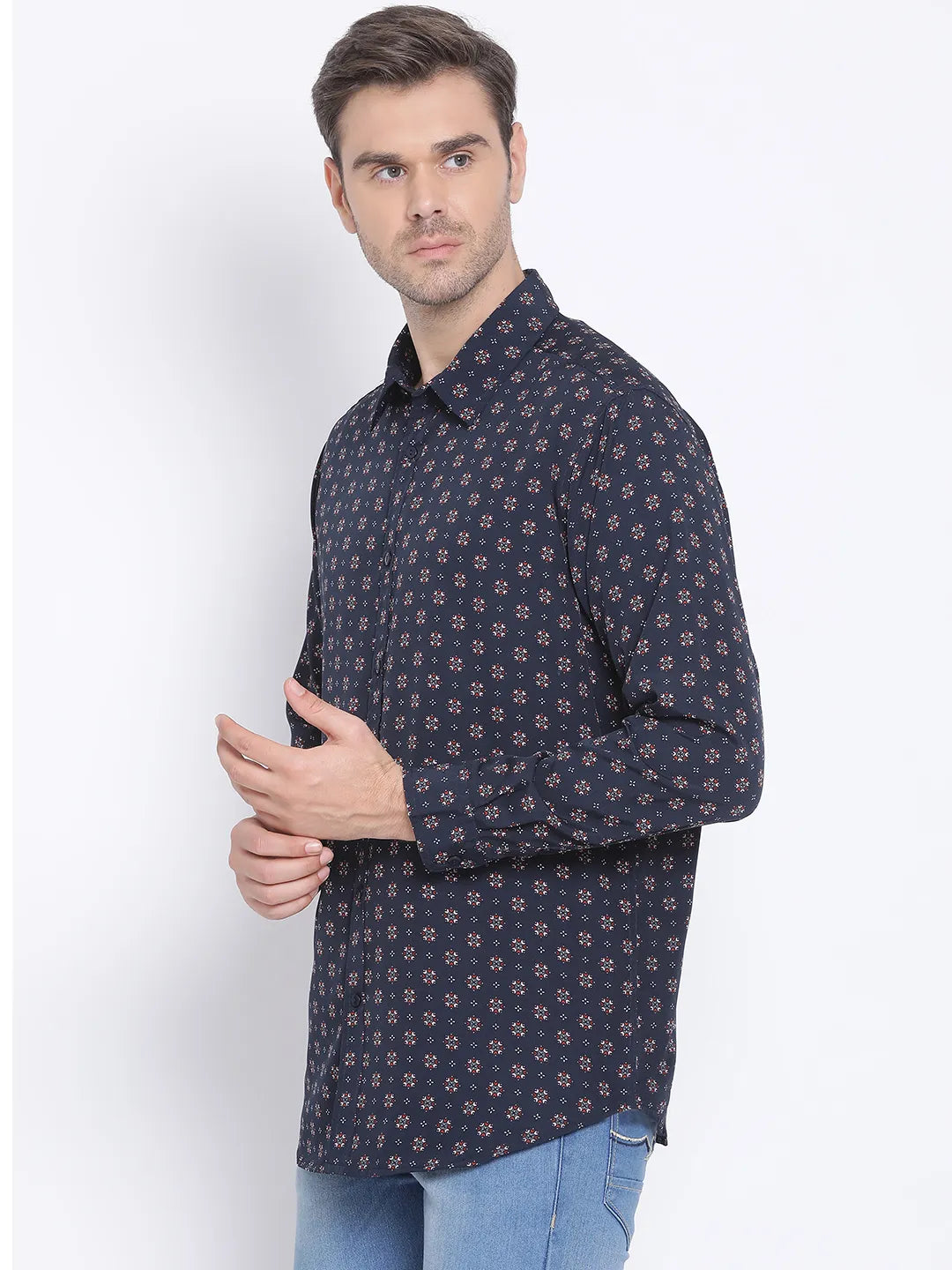 Navy Graphic Men Shirt