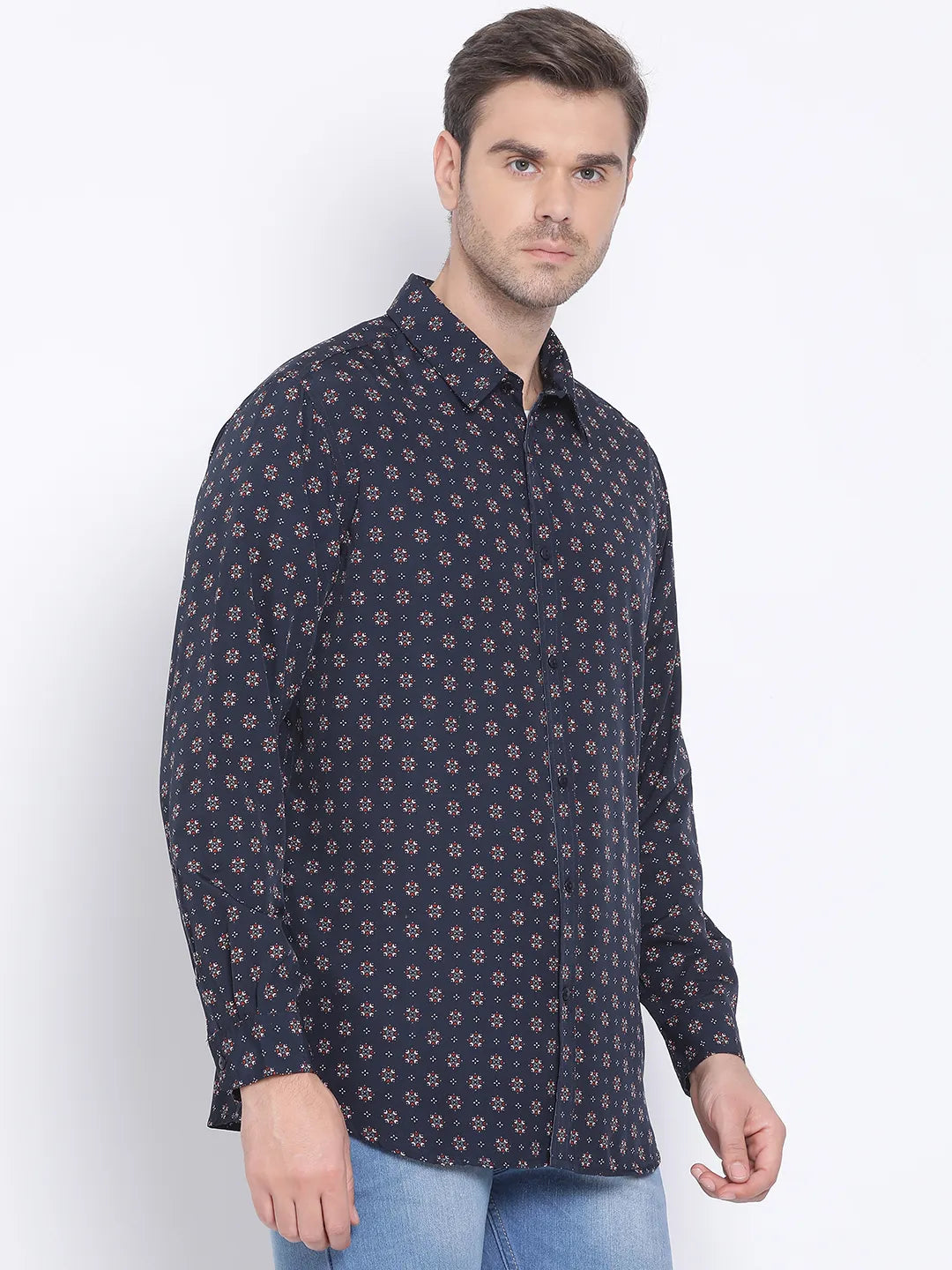 Navy Graphic Men Shirt