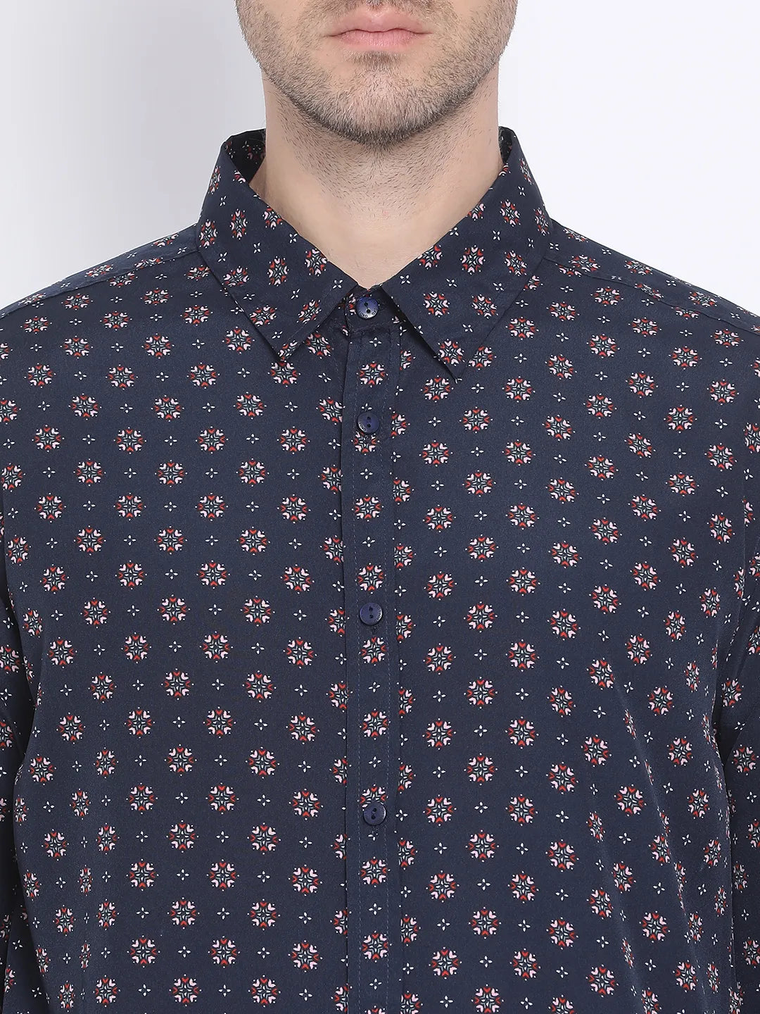 Navy Graphic Men Shirt