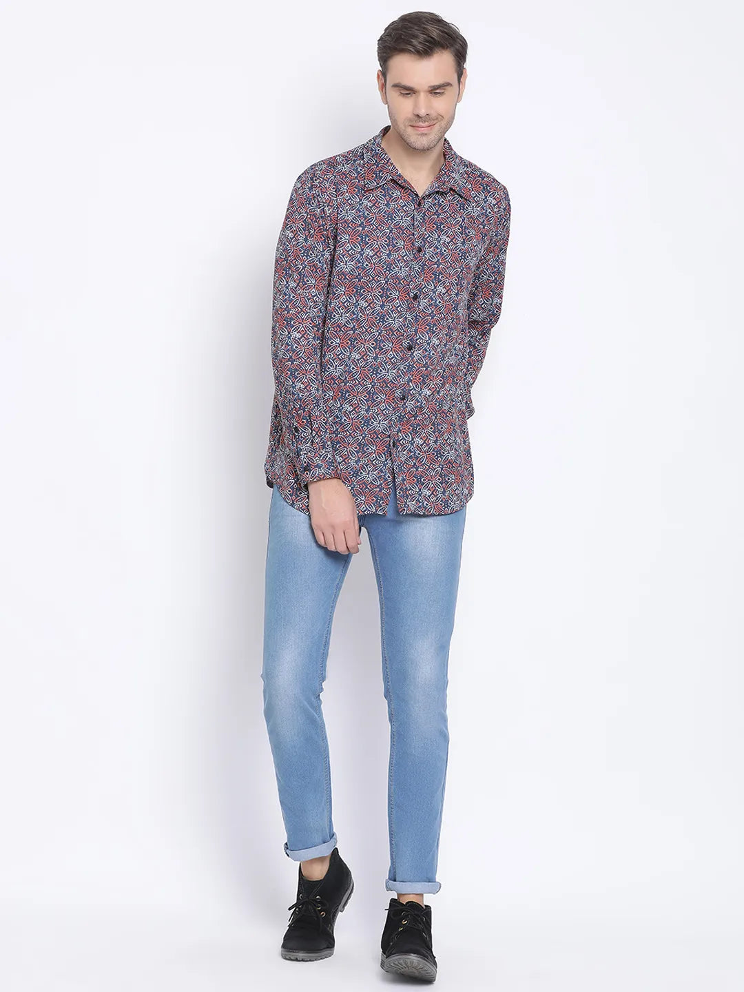 Multiclor Graphic Nero Men Shirt