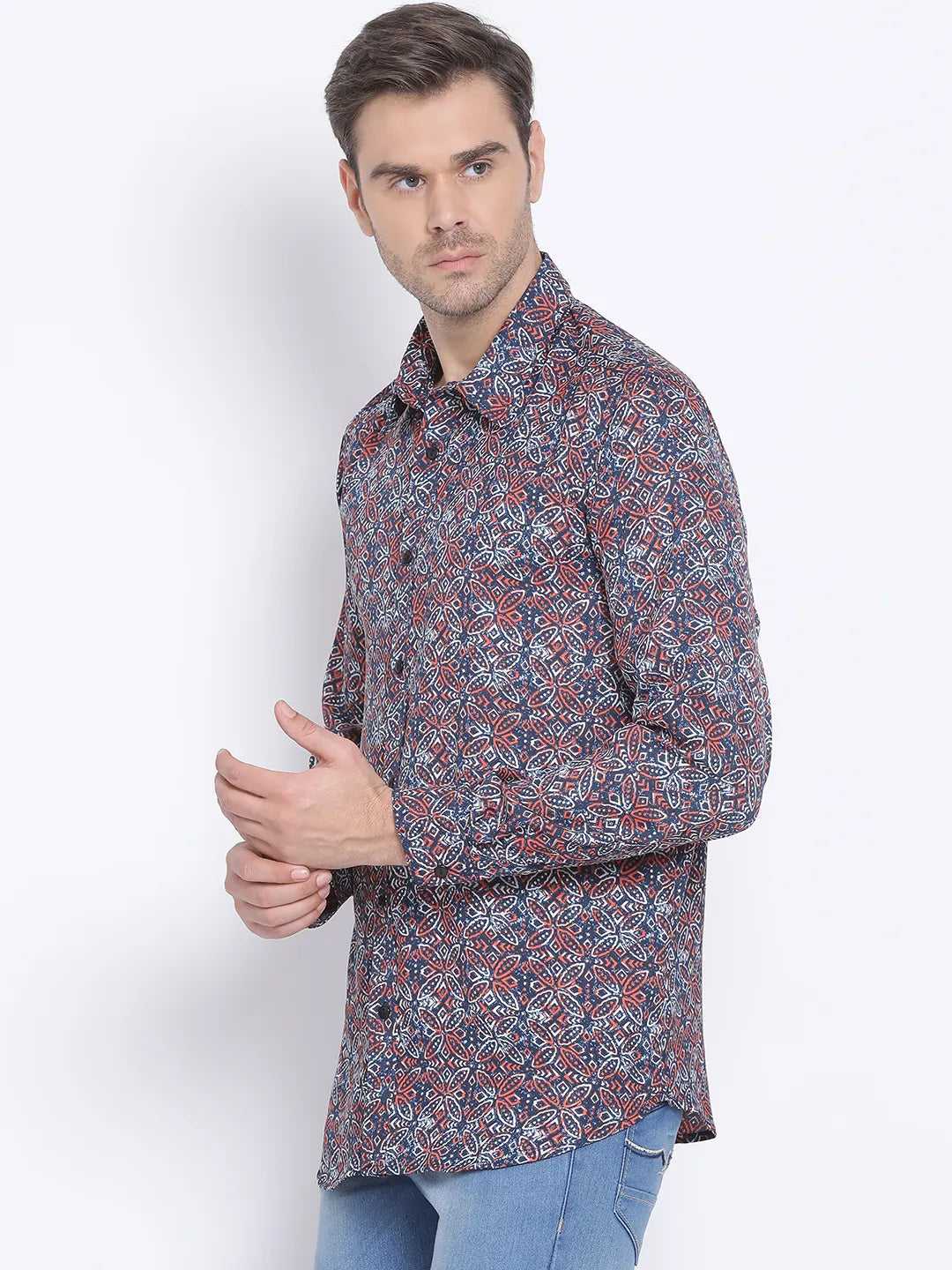 Multiclor Graphic Nero Men Shirt