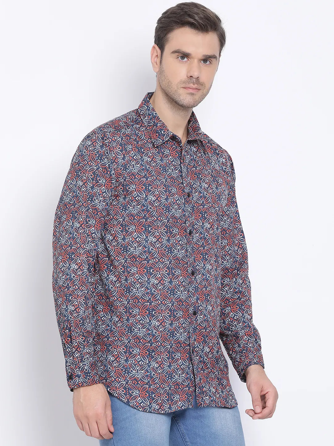Multiclor Graphic Nero Men Shirt