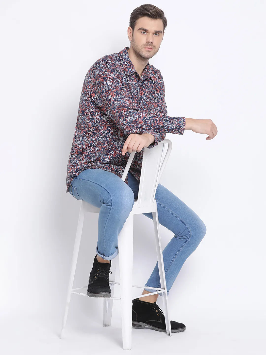 Multiclor Graphic Nero Men Shirt