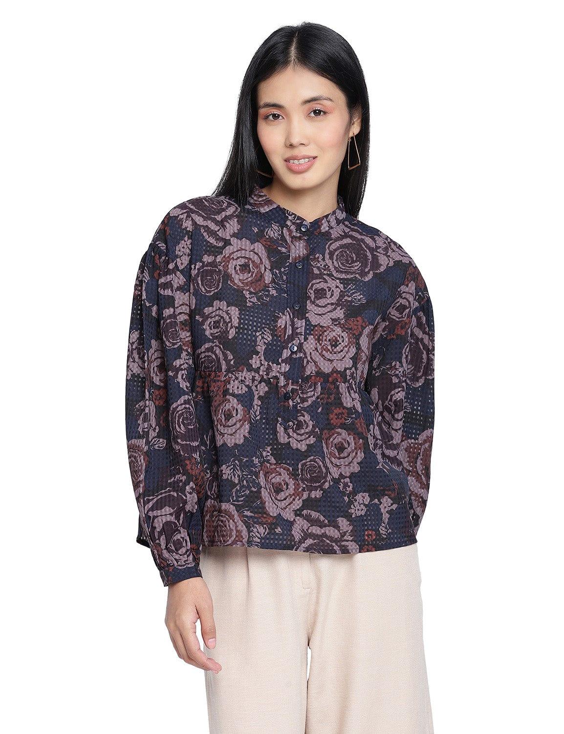Aqose Black Printed Women Top - oxolloxo