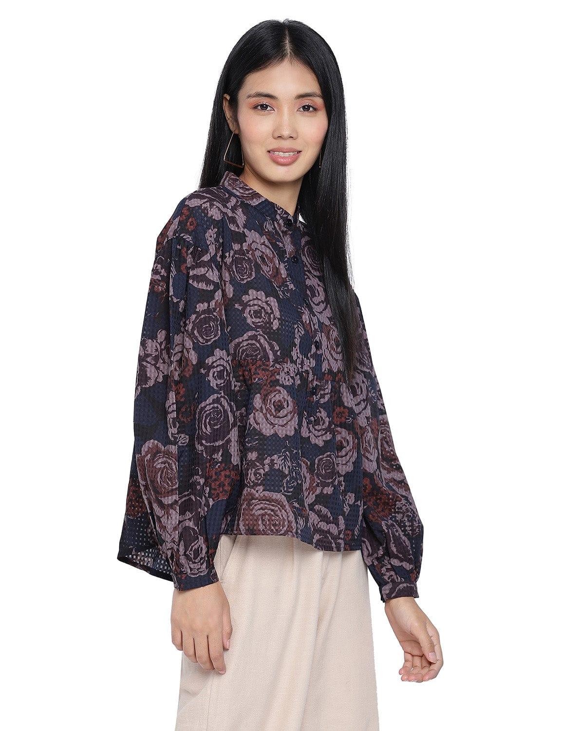 Aqose Black Printed Women Top - oxolloxo