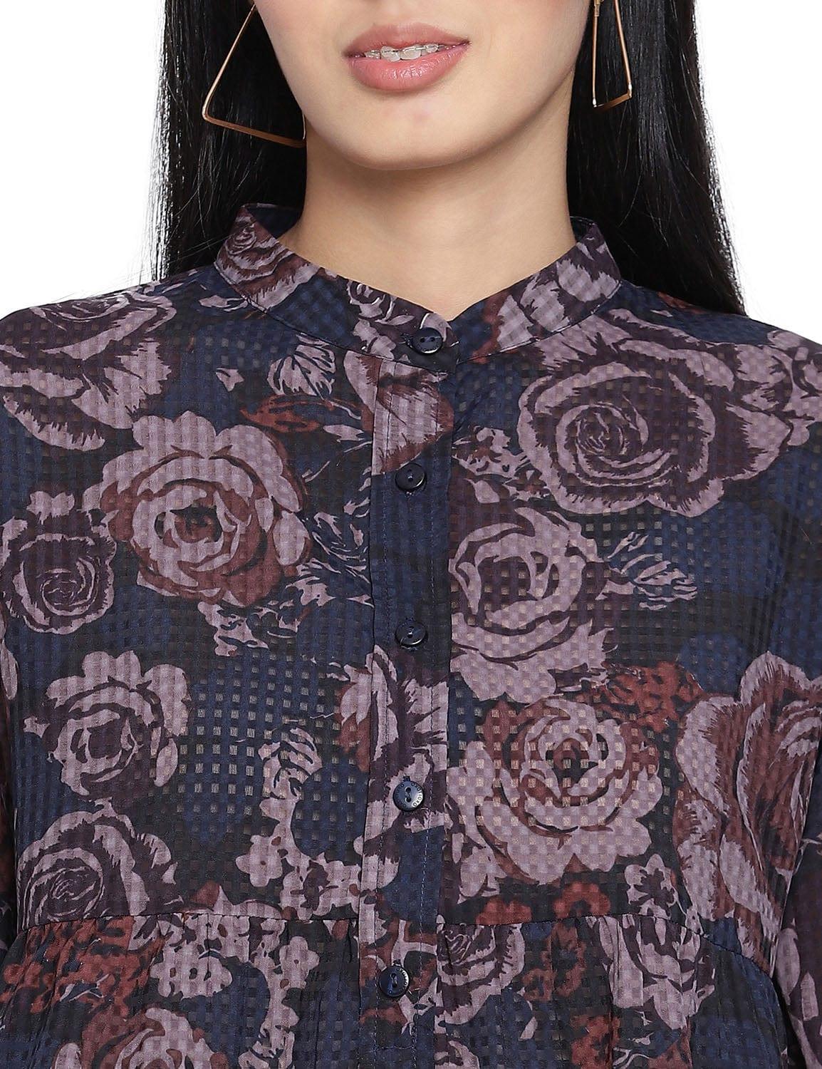 Aqose Black Printed Women Top - oxolloxo