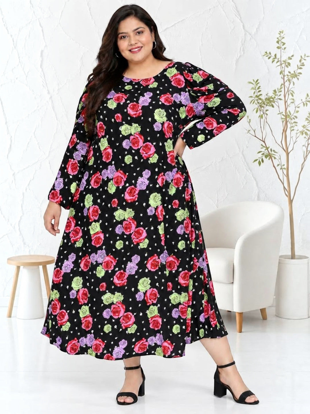 Plus Size Multicolor Dress