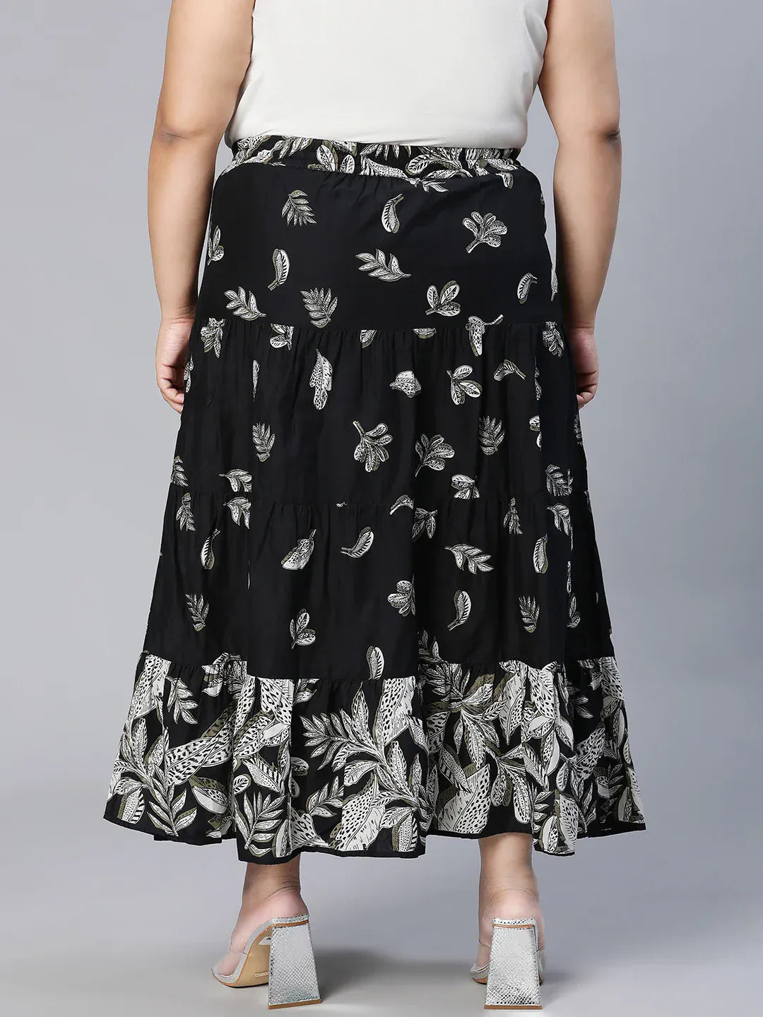 Women Plus Size Cotton Skirt