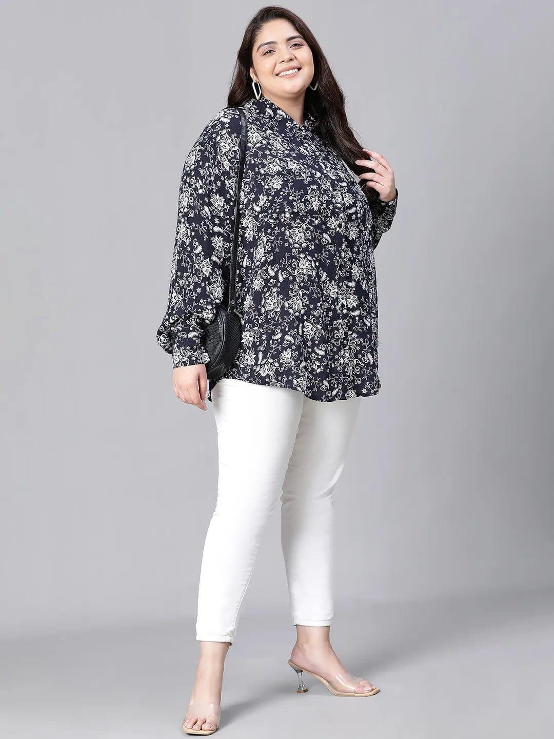 sheen-black-floral-print-plus-size-women-shirt